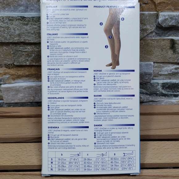 JOBST Thigh High 15-20 Mmhg Closed Toe & Silicone - Picture 8 of 8